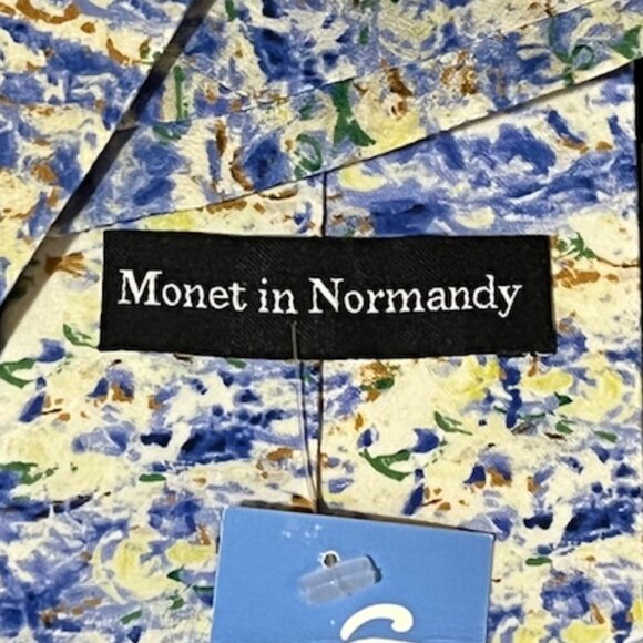 Two Claude Monet in Normandy Silk Neckties Water Breaking Water Lilies Gift Idea - Picture 13 of 13